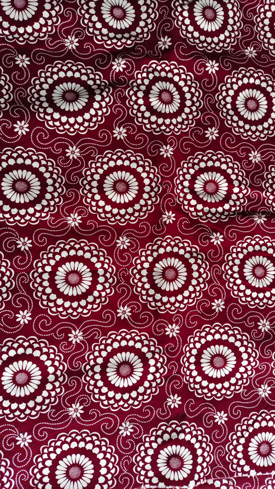 Deep Maroon Luxury Cotton Satin Bedsheet