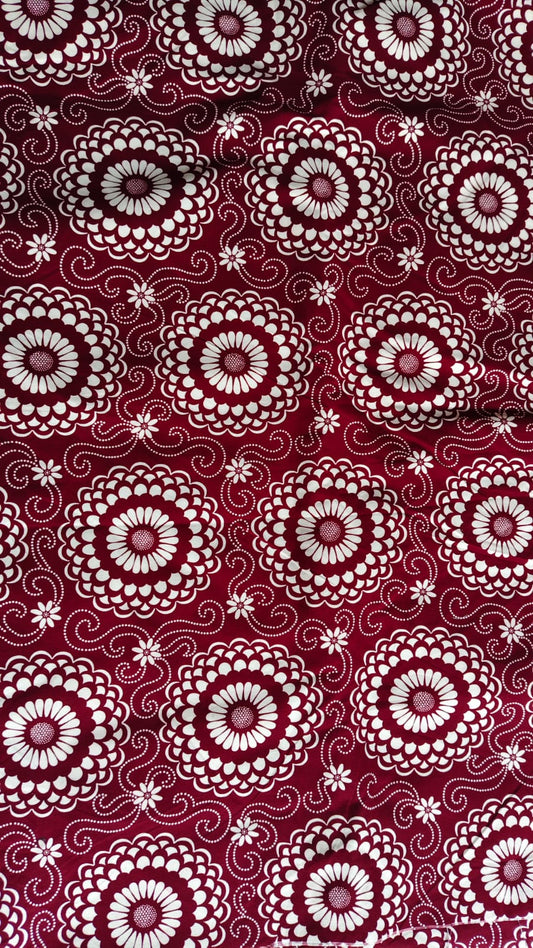 Deep Maroon Luxury Cotton Satin Bedsheet