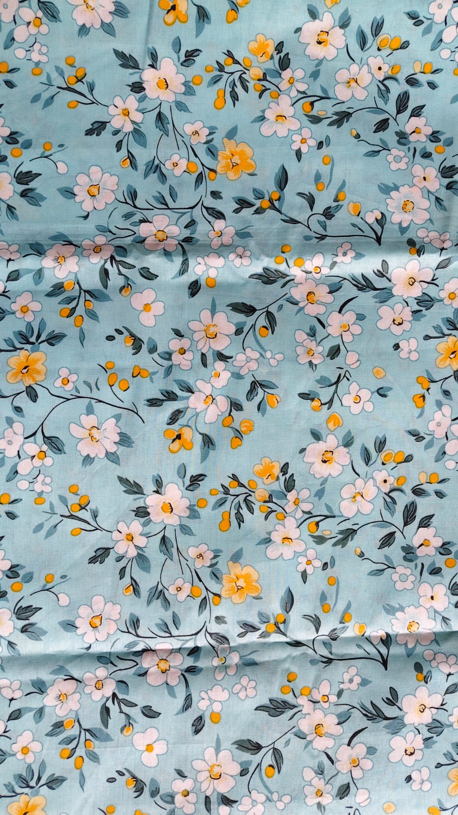Powder Blue Luxury Cotton Bedsheet
