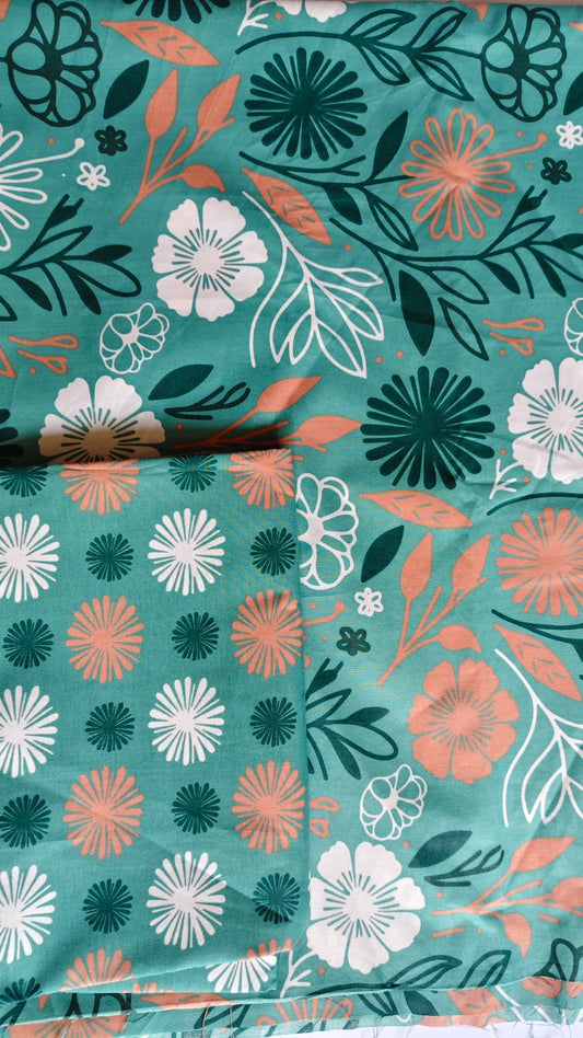 Sea Green Blue Luxury Cotton Bedsheet